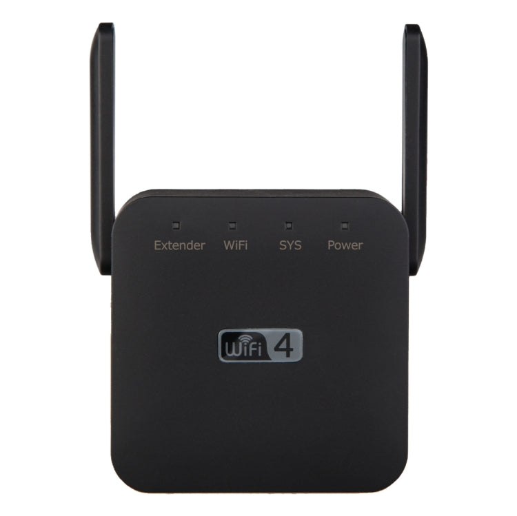 2.4G 300M Wi-Fi Amplifier Long Range WiFi Repeater Wireless Signal Booster EU Plug Black - Broadband Amplifiers by buy2fix | Online Shopping UK | buy2fix