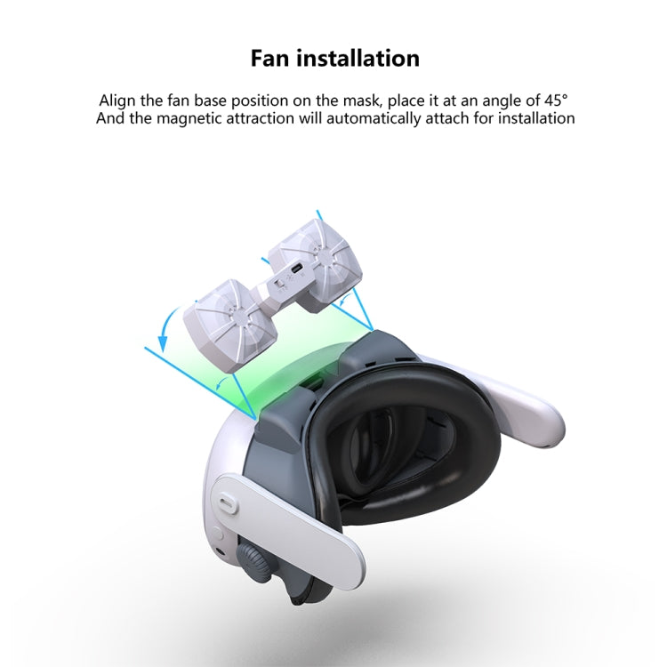 For Meta Quest 3 Air Circulation Heat Dissipation Replacement Mask With Fan Anti-Fogging VR Mask Accessories - VR Accessories by buy2fix | Online Shopping UK | buy2fix