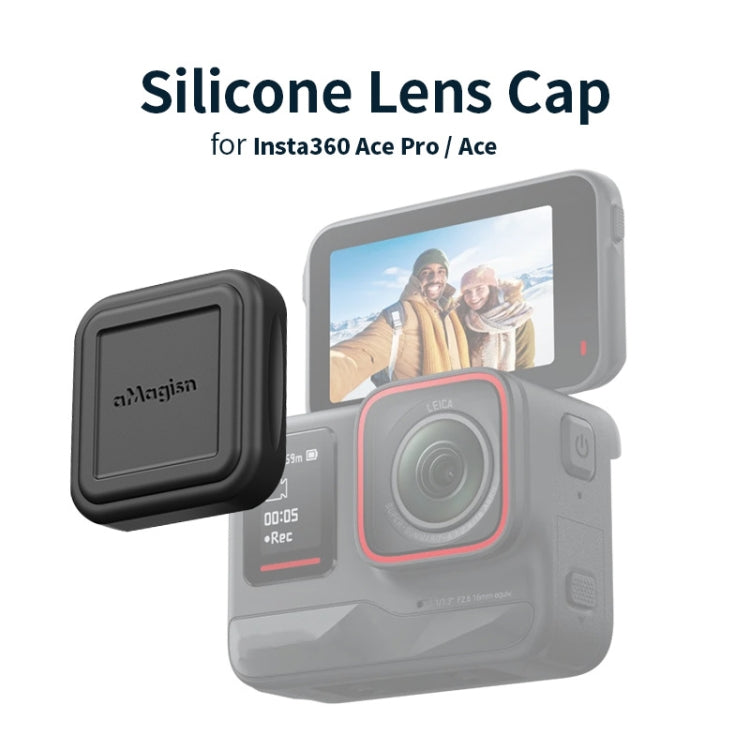 For Insta360 Ace aMagisn Silicone Lens Cap Protective Cover Sports Camera Accessories - Len Accessories by aMagisn | Online Shopping UK | buy2fix