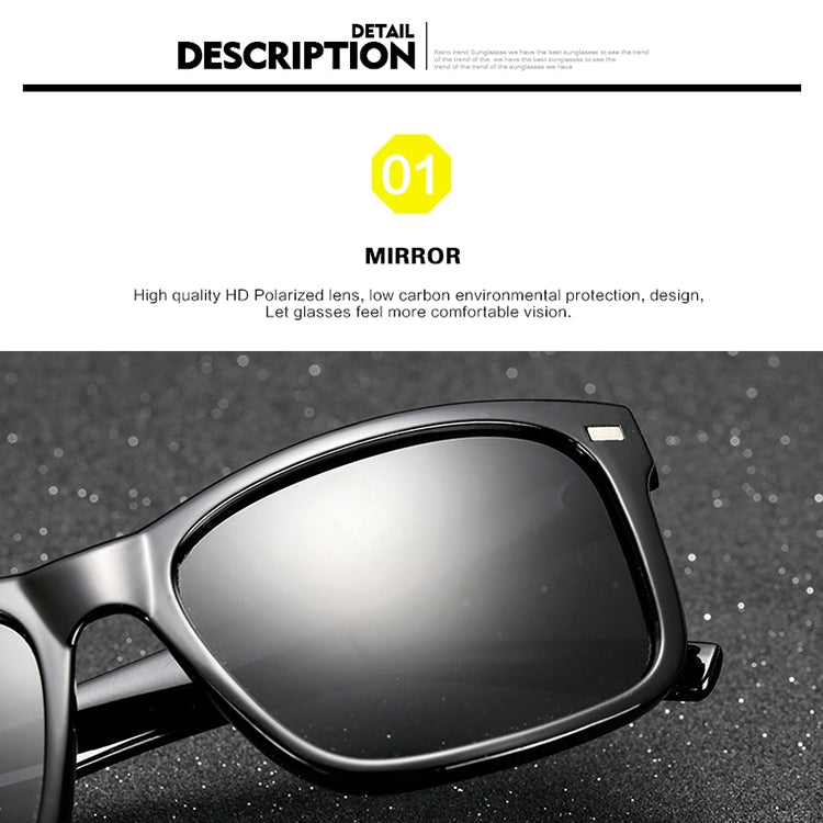 2 PCS Men Polarized Sunglasses Night Vision Anti-glare Driving Sun Glasses Goggles(Bright Black Frame Gray Lens) - Outdoor & Sports by buy2fix | Online Shopping UK | buy2fix