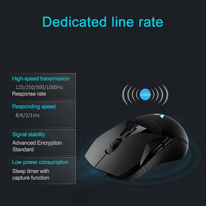 Rapoo VT950Q 16000 DPI 11 Buttons  Gaming Display Programming Wireless Gaming Mouse, Support Qi Wireless Charging(Black) - Wireless Mice by buy2fix | Online Shopping UK | buy2fix