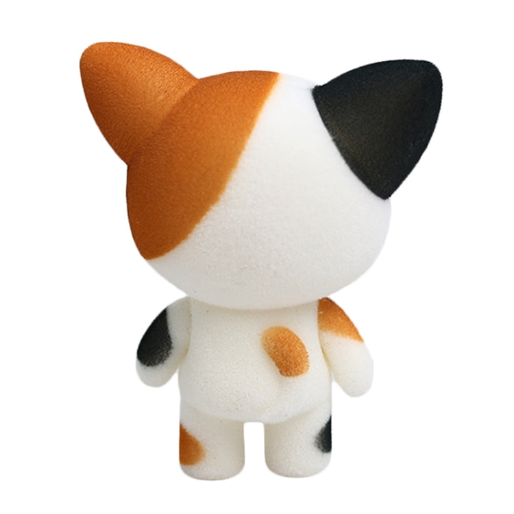 Little Cute PVC Flocking Animal Calico Cat Dolls Creative Gift Kids Toy, Size: 5.5*3.5*6.5cm(White) - Soft Toys by buy2fix | Online Shopping UK | buy2fix