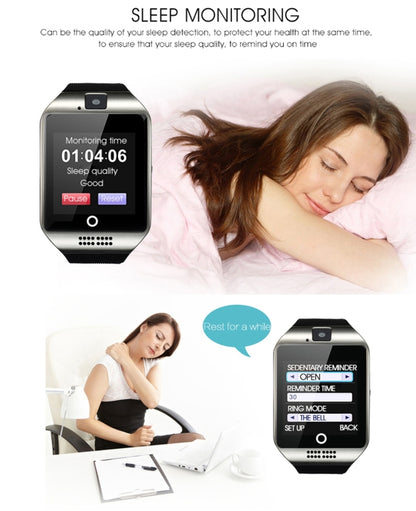 Q18 1.54 inch TFT Screen MTK6260A 360MHz Bluetooth 3.0 Smart Watch Phone, 128M + 64M Memory(Black) - Smart Wear by buy2fix | Online Shopping UK | buy2fix
