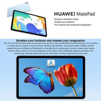 Huawei MatePad 10.4 BAH4-W09 WiFi, 10.4 inch, 6GB+128GB, HarmonyOS 2 HUAWEI Kirin 710A Octa Core up to 2.0GHz, Support Dual WiFi, OTG, Not Support Google Play (Blue) - Huawei by Huawei | Online Shopping UK | buy2fix