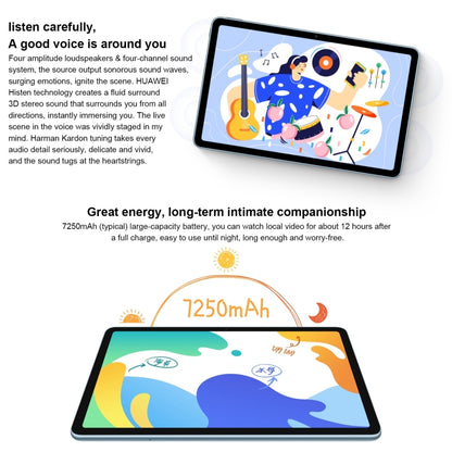 Huawei MatePad 10.4 BAH4-W09 WiFi, 10.4 inch, 6GB+128GB, HarmonyOS 2 HUAWEI Kirin 710A Octa Core up to 2.0GHz, Support Dual WiFi, OTG, Not Support Google Play (Blue) - Huawei by Huawei | Online Shopping UK | buy2fix