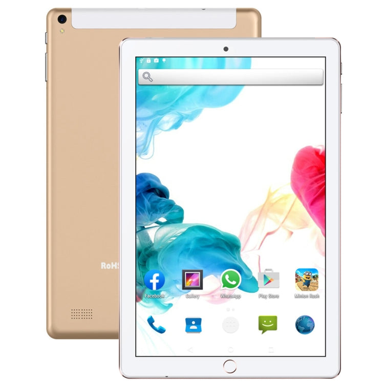 BDF P10 3G Phone Call Tablet PC, 10 inch, 1GB+16GB, Android 5.1, MTK6592 Octa Core, Support Dual SIM & Bluetooth & WiFi & GPS, EU Plug(Gold) - BDF by BDF | Online Shopping UK | buy2fix