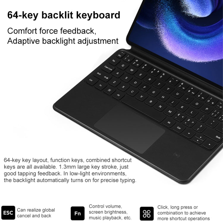 Original For Xiaomi Pad 6 / 6 Pro Intelligent Touch Pad Keyboard (Black) - Others Keyboard by Xiaomi | Online Shopping UK | buy2fix