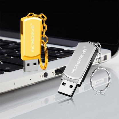 MicroDrive 32GB USB 2.0 Creative Personality Metal U Disk with Keychain (Silver) - USB Flash Drives by MicroDrive | Online Shopping UK | buy2fix