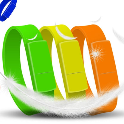 MicroDrive 128GB USB 2.0 Fashion Bracelet Wristband U Disk (Orange) - Computer & Networking by MicroDrive | Online Shopping UK | buy2fix