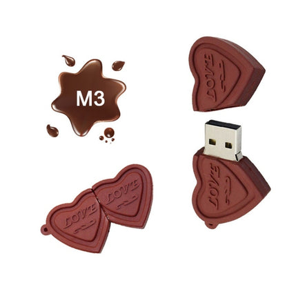 MicroDrive 4GB USB 2.0 Creative Heart Chocolate U Disk - Computer & Networking by MicroDrive | Online Shopping UK | buy2fix